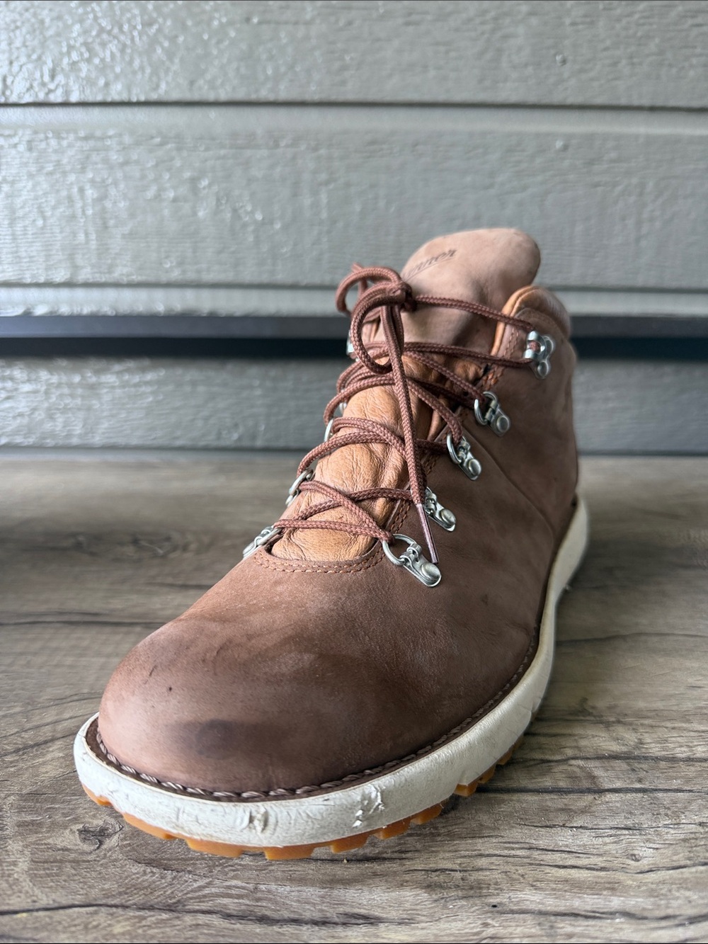 Dancer Men's Brown Leather Hiking Boots - Durable Lace-Up Trail Shoes - Picture 3 of 12